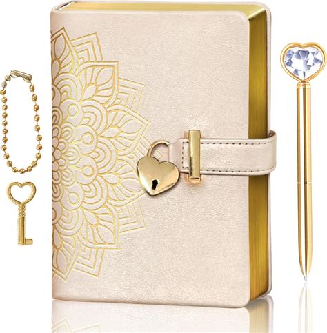 Amazon.com : FORESTBLACK Flower Journal with Lock, B6 Heart Shaped ...