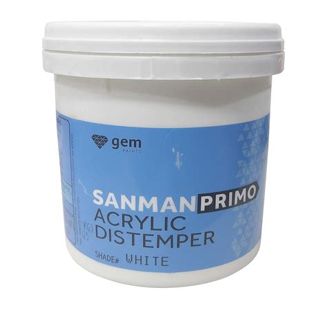 GEM Paints Sanman Primo Acrylic Distemper - White – Badari Hardware