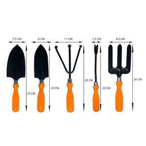 IBEX Garden Tool Set of 8- Trowel Set of 5, Pruner, Multipurpose ...