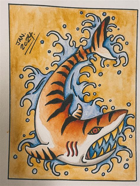 Tiger Shark Tattoo Traditional: Symbolism and Style Guide