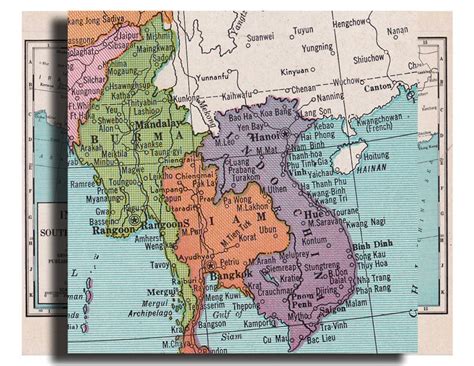 Buy Map of India, Tibet, Burma, Siam, Malay, and Afghanistan, Unique ...