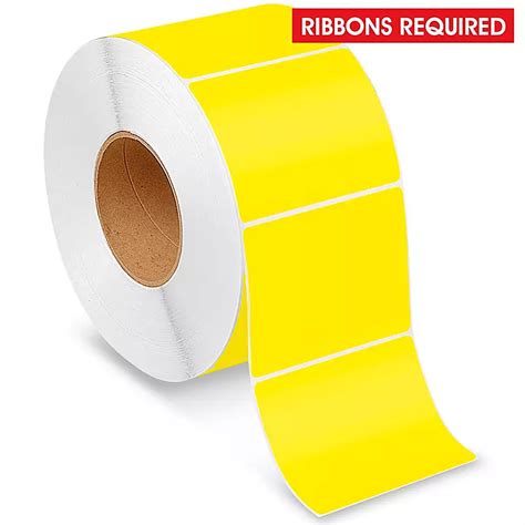 Industrial Thermal Transfer Labels - Fluorescent Yellow, 4 x 3 ...