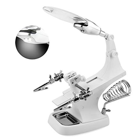 Buy Intsun LED Illuminated Helping Hands Magnifier Soldering Station ...