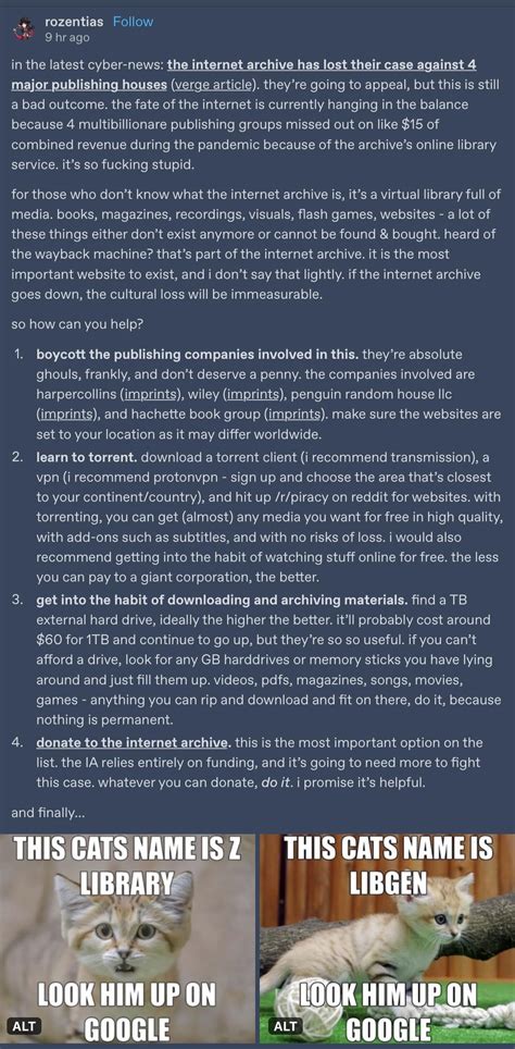 Save the Internet Archive! : r/CuratedTumblr