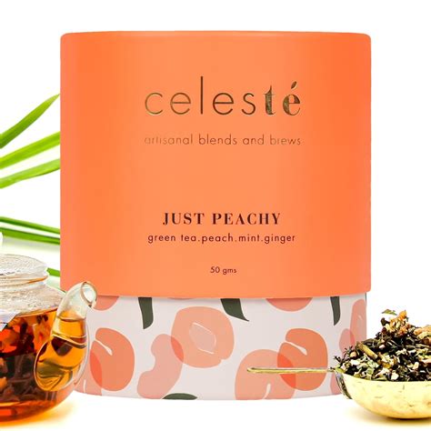 Celeste Just Peachy | Peach Flavoured Green Tea | Fruity Artisanal ...