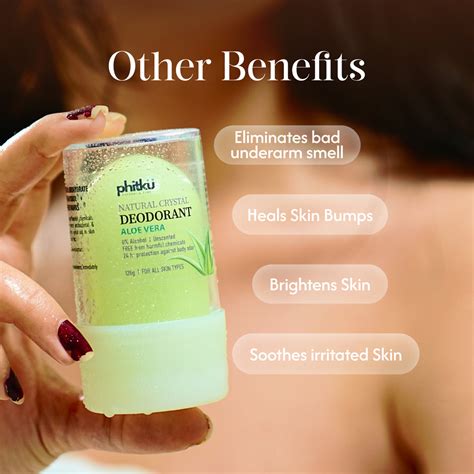 Alum Infused Crystal Roll-On Stick - Aloevera - Phitku
