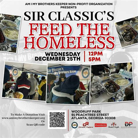 Sir Classics Feed The Homeless, Woodruff Park, Atlanta, 25 December ...