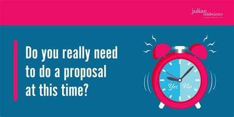 Do you really need to do a proposal at this time? - Julian Midwinter & Associates Pty Ltd