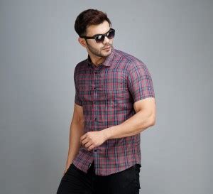 Apuesto Men Checkered Casual Grey Shirt - Buy Apuesto Men Checkered ...