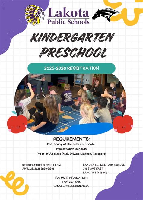 Lakota School District #66 - Mark your calendars! Preschool and ...