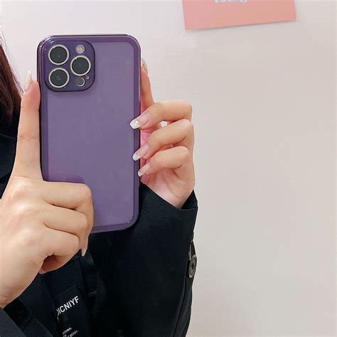 暗夜紫适用于苹果14pmax软胶13/11/13pmax保护壳15/8p/15pmax-阿里巴巴