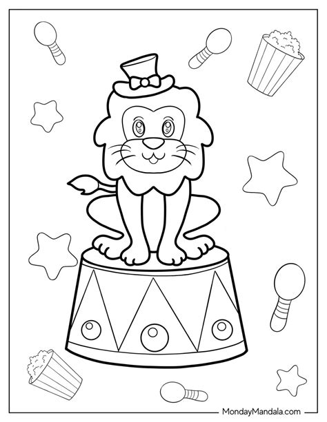 20 Circus & Carnival Coloring Pages (Free PDF Printables)