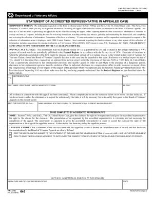 Fillable Online Form 646 Statement of Accredited Representative ...