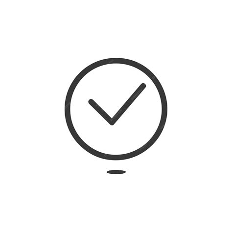 Check Mark Icon in Circle with a Dot Below | Premium AI-generated vector