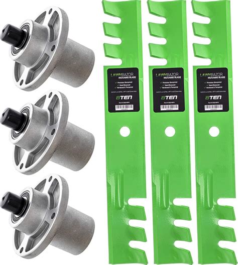 Buy 8TEN Spindle Toothed Blade Kit for Hustler 48 inch Deck Raptor SD ...