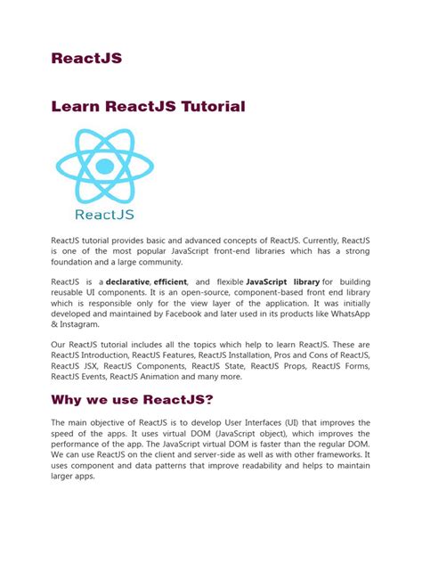 React Tutorial PDF 的图像结果