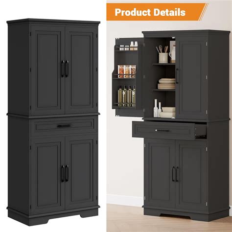 Red Barrel Studio® 72 Inch Tall Kitchen Pantry Cabinet With 4 ...