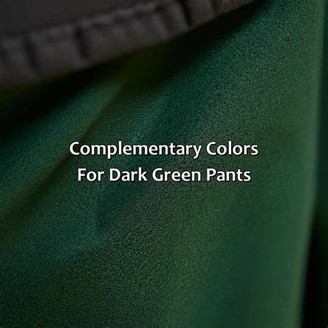 What Colors Go With Dark Green Pants - colorscombo.com