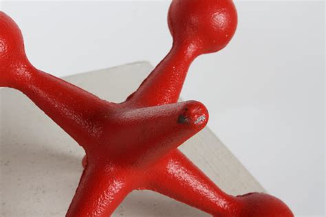 Pair of Mid-Century Modern Bill Curry Design Line POP Red Color Jacks ...