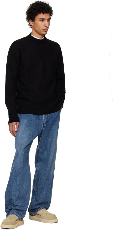 Jil Sander Black Crew-Neck Sweater Jil Sander