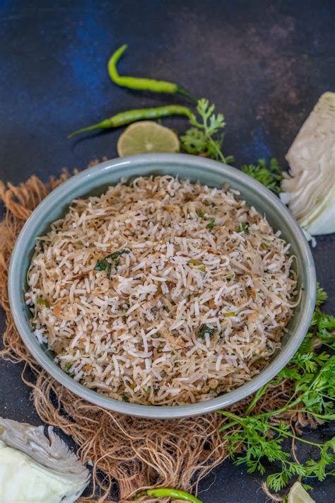 Cabbage Rice Recipe (Indian Style) - Whiskaffair