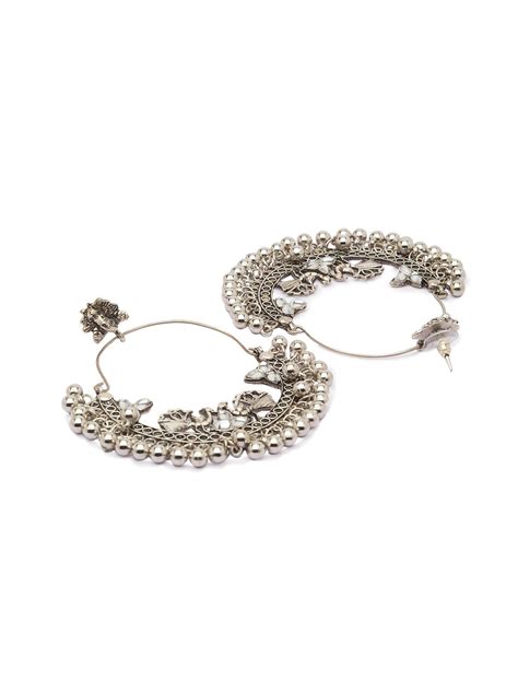 German Silver Oxidised Jewellery Earrings – Digital Dress Room