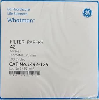 LABSOUL Whatman Filter Papers, (grade 42, 1442-125) Round Sheets Pack ...