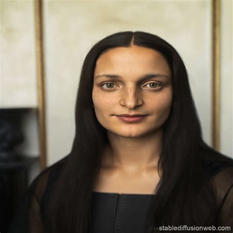 Realistic Portrait of Mona Lisa | Stable Diffusion Online