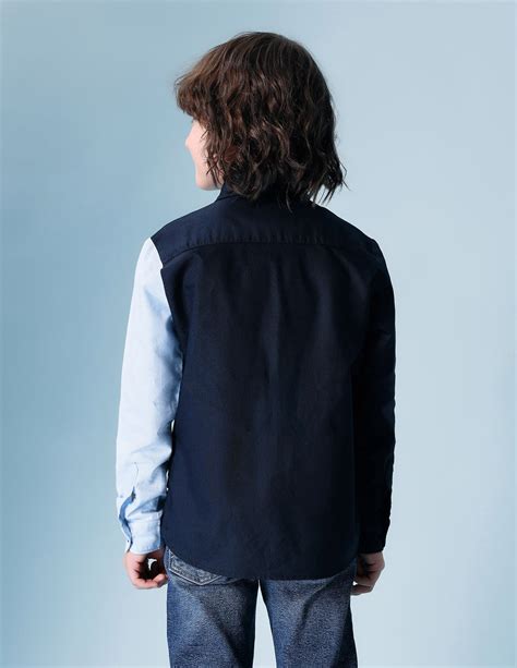 Buy Boys Boys Colorblocked Pure Cotton Shirt Blue|U.S. Polo Assn. India