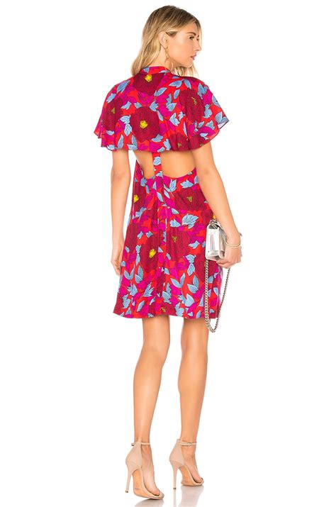 Diane von Furstenberg Open Back Dress in Boswell Geranium | REVOLVE