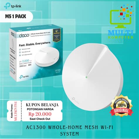 Promo TP-LINK DECO M5 AC1300 Whole Home Mesh Wi-Fi System (1 PACK ...