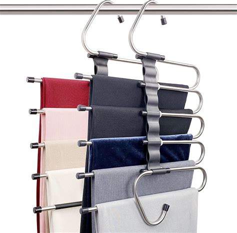 BB BACKBENCHERS 5 in 1 Stainless Steel Multi-Layer Pant Hanger ...