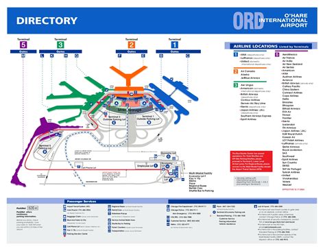 Chicago O'Hare airport map - Chicago map