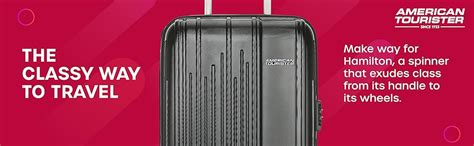 American Tourister Hamilton Polycarbonate 68 cms Black Hardsided Check ...