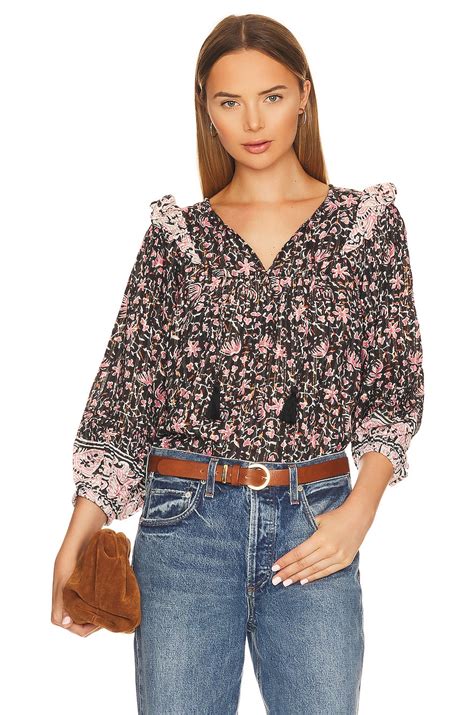 Cleobella Brynlee Blouse in Fan Print | REVOLVE