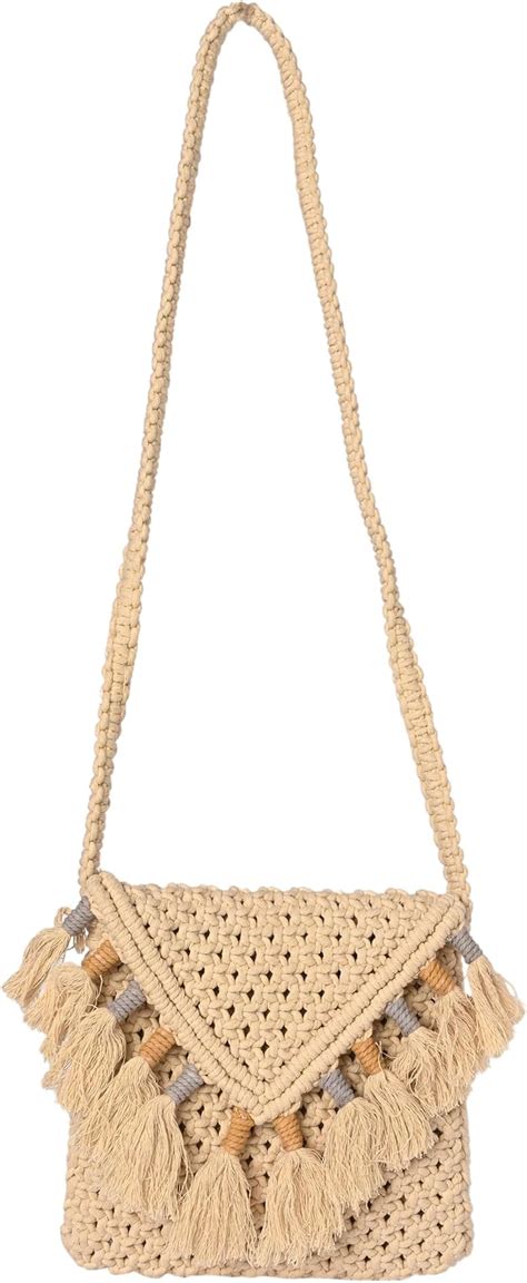 LOVE N BEYOND EMILY Macrame Women Girl Handmade Cotton Boho Crochet ...