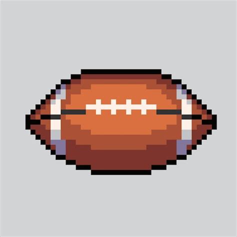 Illustrazione pixel art Pallone da rugby pixelato Pallone da rugby ...