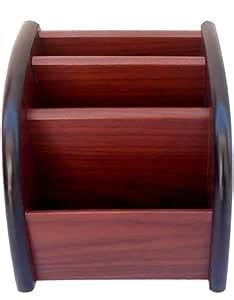 AVANTYX Wood Desk Organizer with 3 Compartments, Mobile and Remote ...