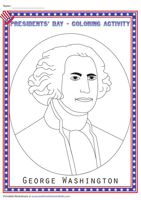 President's Day Coloring Page - George Washington Download Printable ...