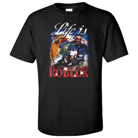 Life is Roblox T-Shirt Dj Khaled Black Tee S-3XL - Walmart.com