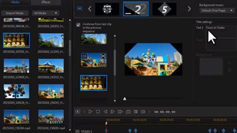 Editing videos using Theme Templates in ActionDirector
