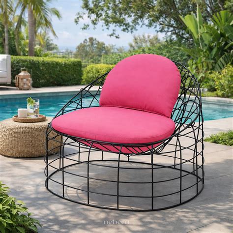 Viona Outdoor Lounge Chair Black – Nebora