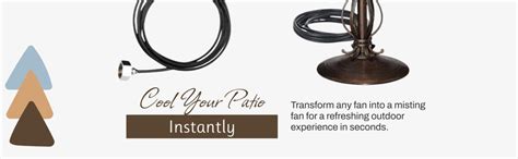 Outdoor Misting Fan Kit for a Cool Patio Breeze,Water Mister Spray for ...