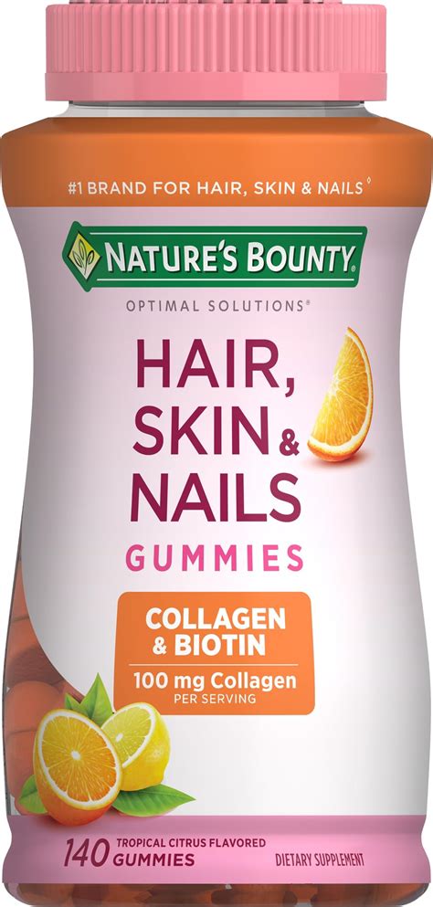 Amazon.com: Nature’s Bounty Hair Growth Gummies for Supporting Thicker ...