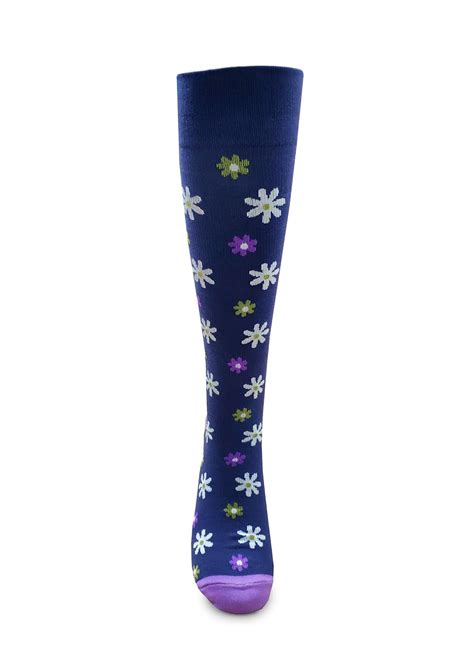 All Over Daisy Print Compression Socks | Scrubs & Beyond