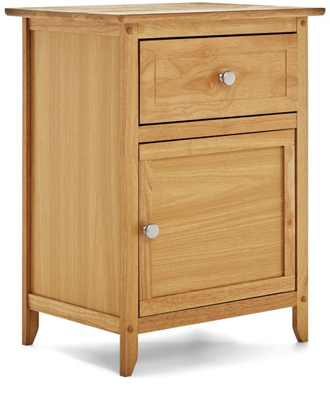 ClickDecor Alcott Wood End Table with Drawer and Cabinet, Light Brown ...