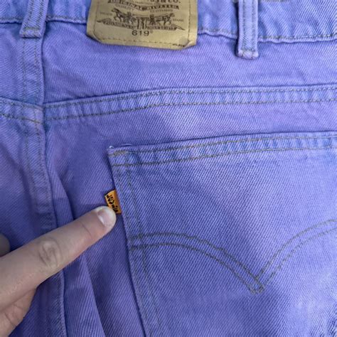 VINTAGE BAGGY PURPLE LEVIS ORANGE TABS JEANS SUPER... - Depop