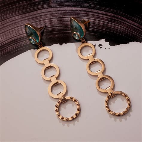 Crystal Pools Gold Plated Earrings – Suhani Pittie