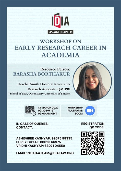 WORKSHOP ON “EARLY RESEARCH CAREER IN ACADEMIA” BY IDIA, ASSAM [13 ...