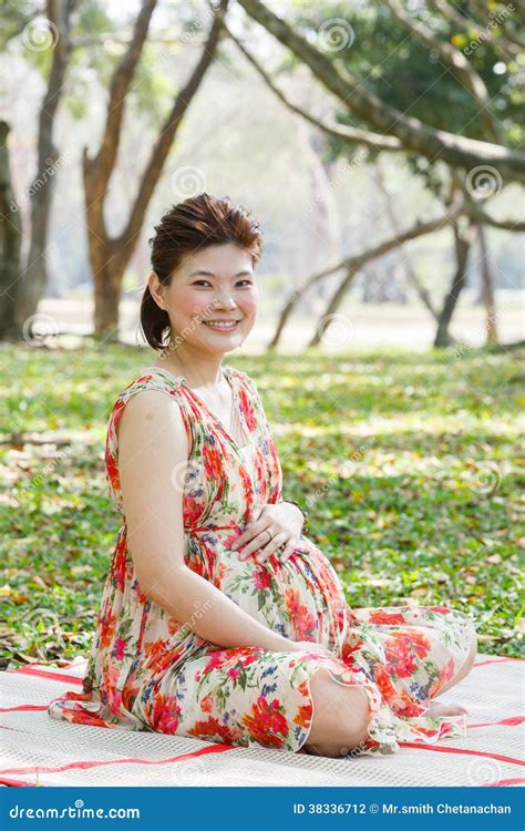 Asian pregnant woman stock photo. Image of happy, pregnancy - 38336712